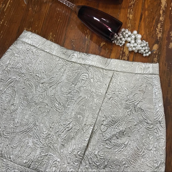 J Crew Origami Metallic Matelasse Skirt - Picture 3 of 7
